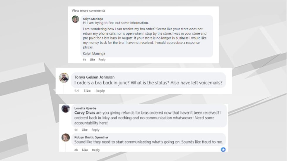 Curvy Diva Facebook comments