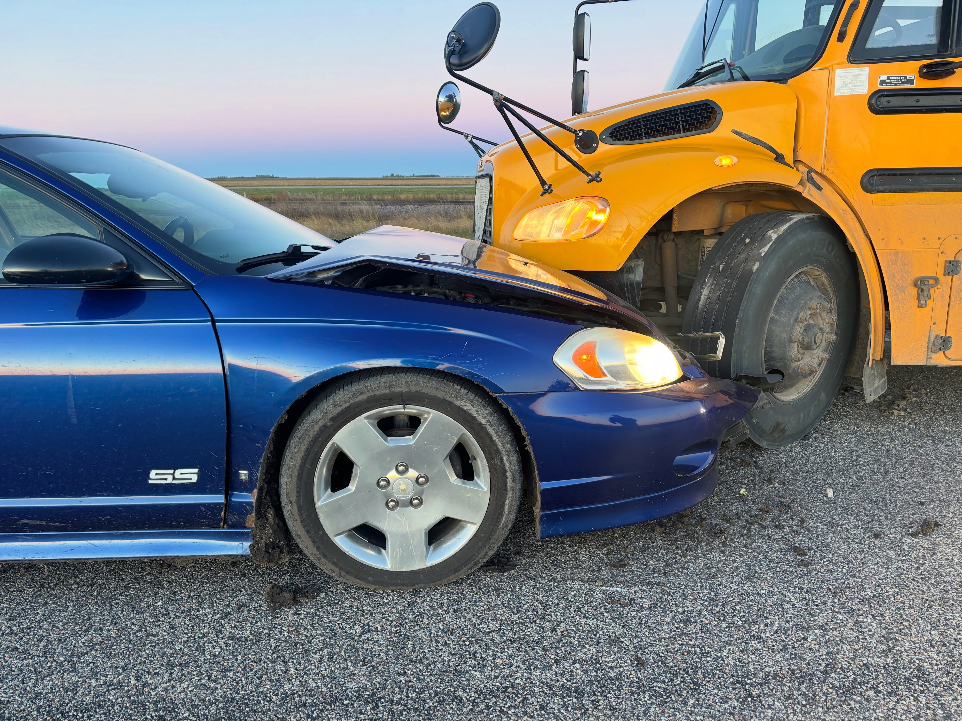 Impaired driver crashes head-on with empty Hillsboro school bus