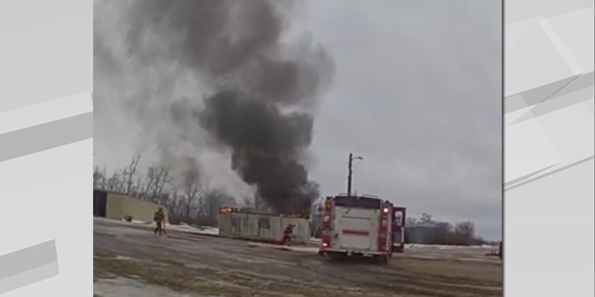 Multiple agencies respond to rural Kindred fire Monday afternoon