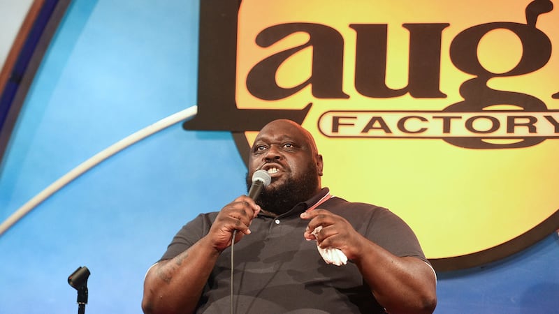 Faizon Love attends the Stand Up For Strikers benefit at the Laugh Factory Hollywood on...