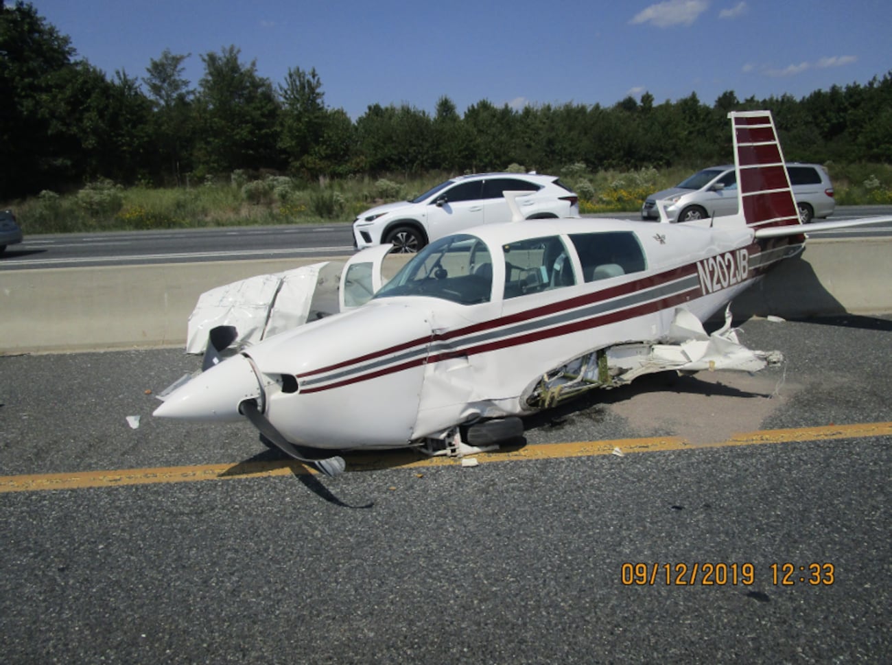 The general aviation plane Michael Garrah was riding in crashed through fencing and onto a...