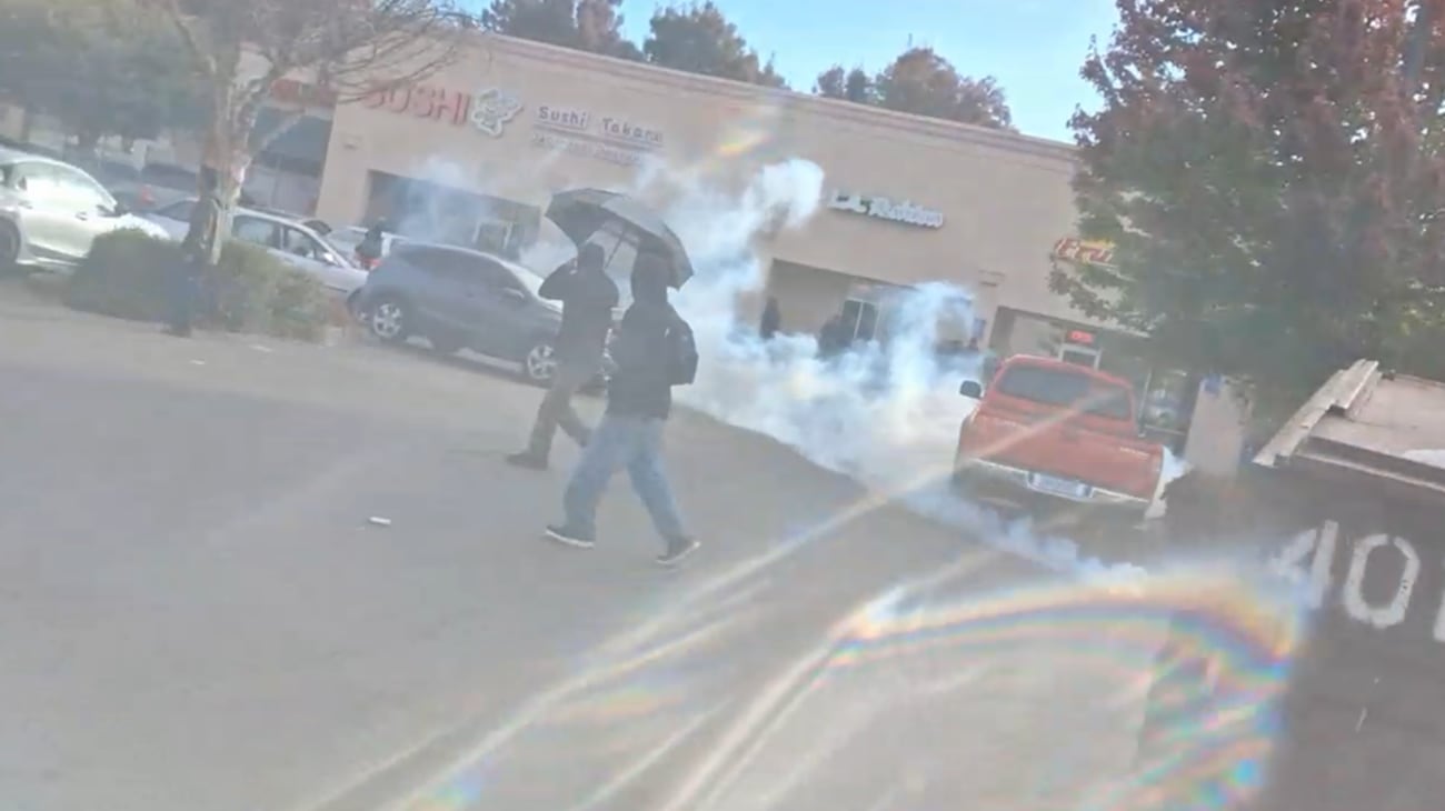 Federal agents working with U.S. Immigration and Customs Enforcement used tear gas to break up...