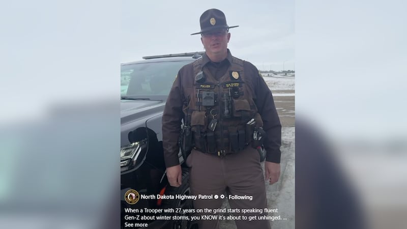 North Dakota trooper goes viral with Gen-Z winter storm warning
