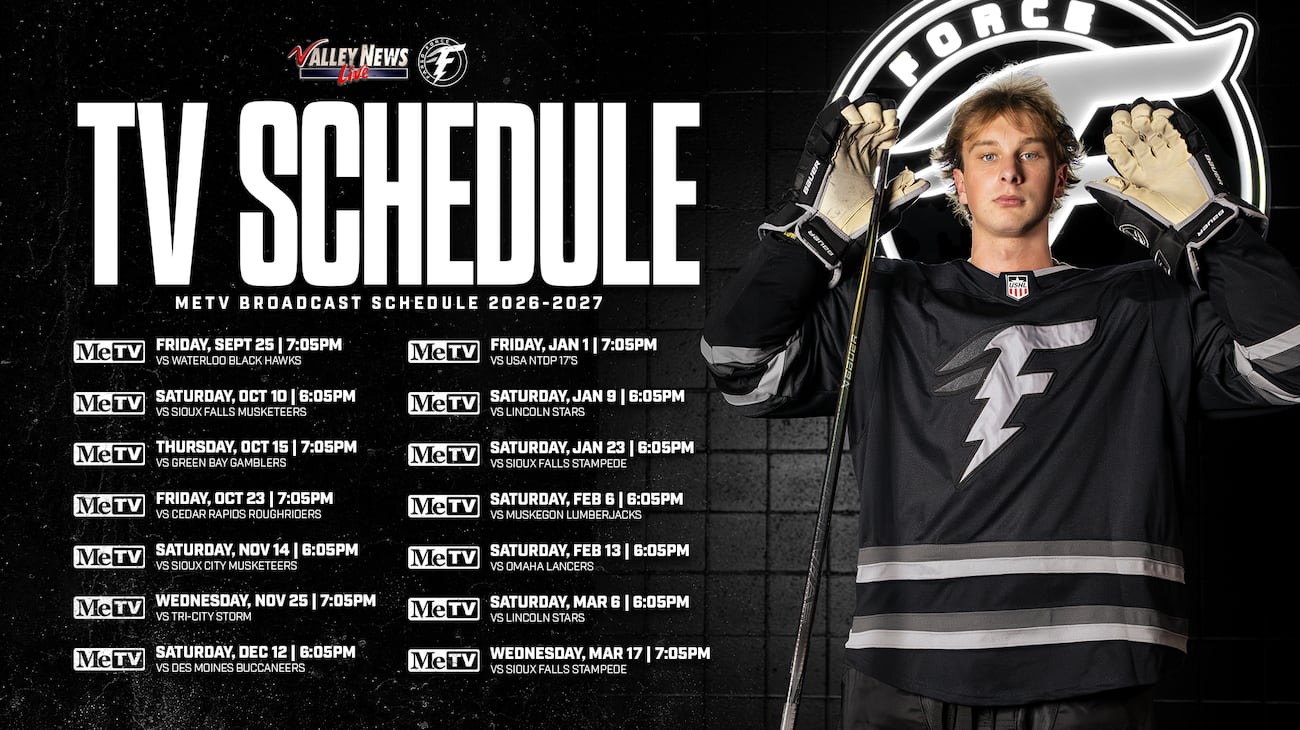 The Fargo Force and Valley News Live have announced the 2026-27 live broadcast schedule,...