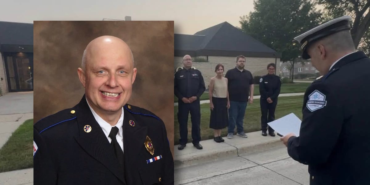EMS community farewells paramedic, Bob Klein, as he's laid to rest in Langdon