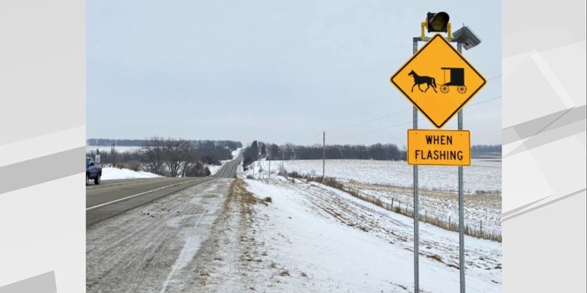 Running Sign Mn New flashing signs aim to boost safety for drivers, Amish buggies in ...