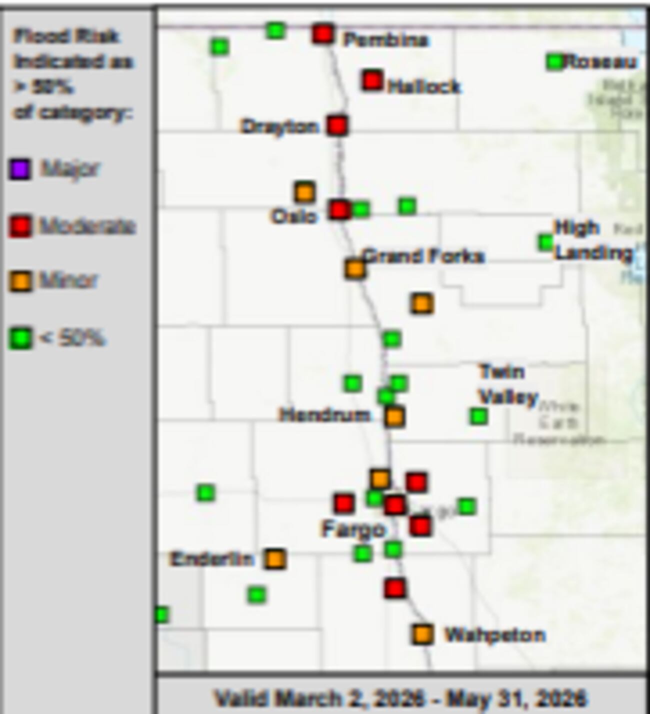 Spring Flood Risk Graph Updated spring flood outlook signals higher risk for Red River