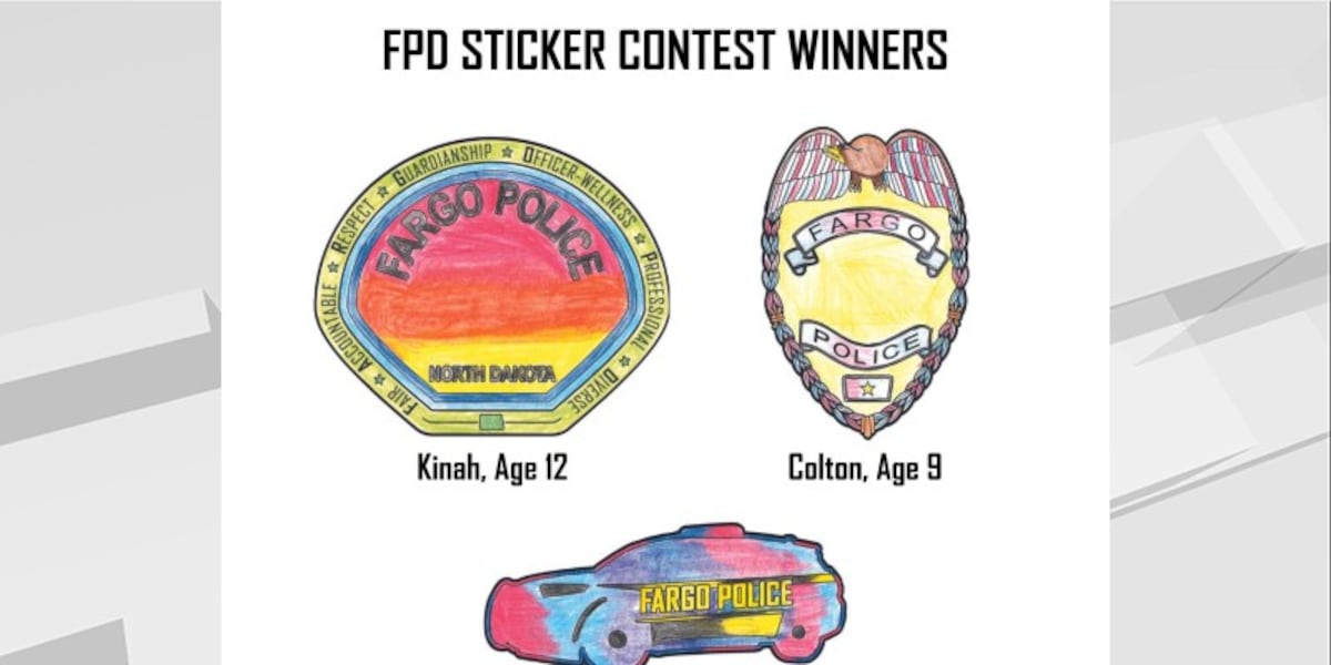 Fargo Pd Graphics Fargo PD reveal winners of youth sticker contest
