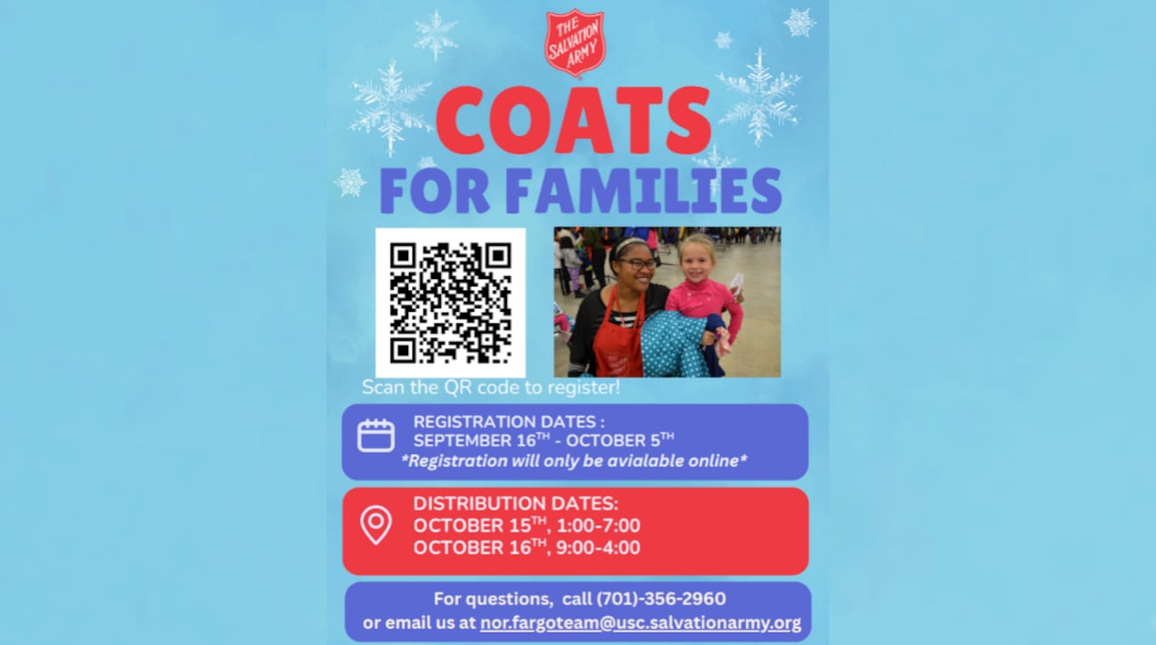 A flyer from The Salvation Army outlines registration and distribution dates for the 2026...