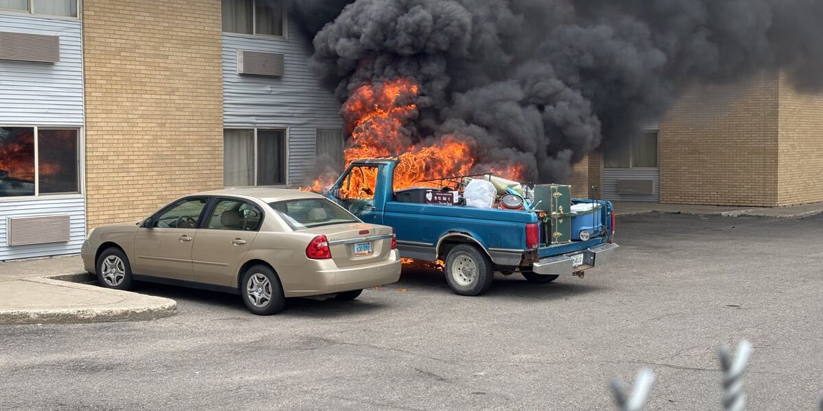 Bison Ridge Fire Crews respond to pickup fire at Bison Inn
