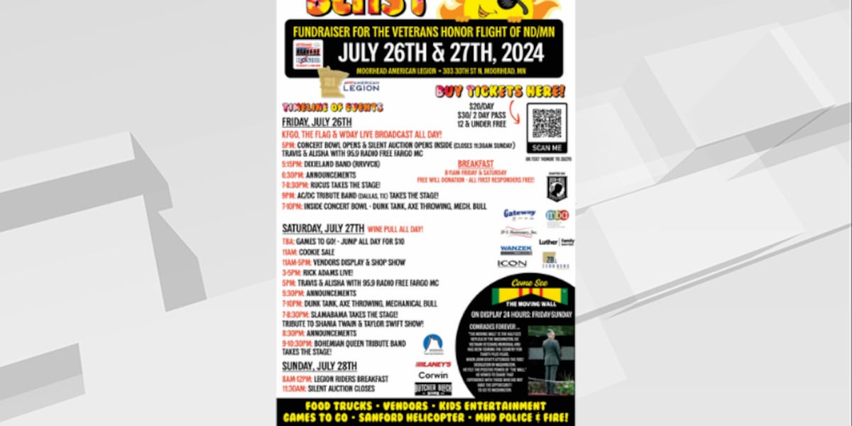 ‘Summer blast’ fundraiser to benefit Veterans Honor Flight of North Dakota and Minnesota