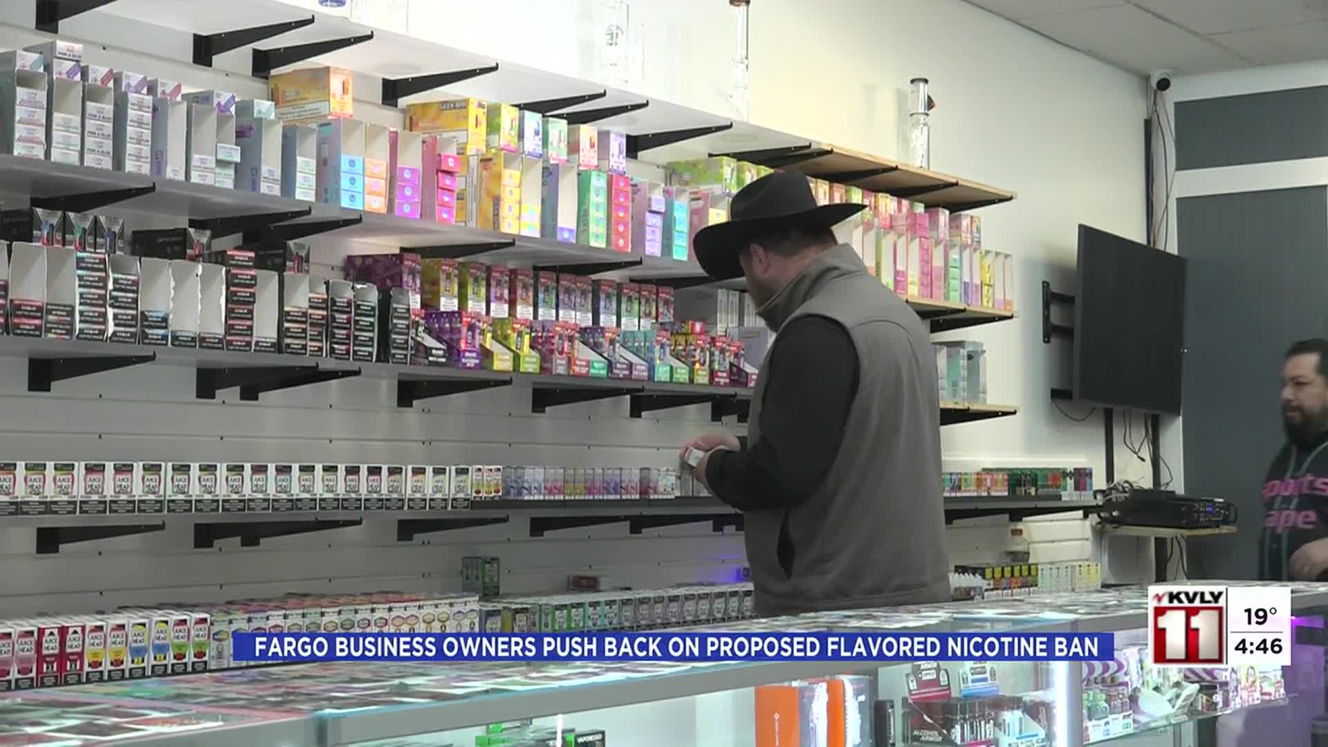 Fargo flavored nicotine ban proposal draws concern from local vape shop owner Fargo flavored nicotine ban proposal draws concern from local vape shop owner