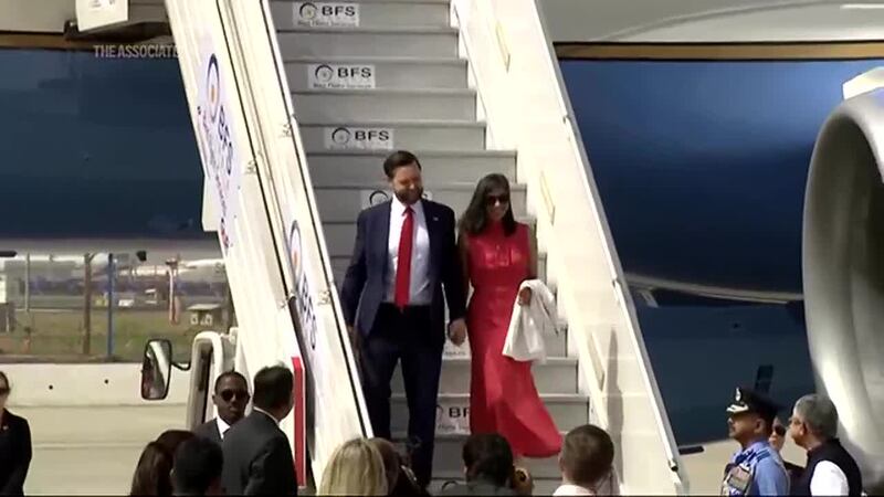 Vance arrives in India for a 4-day visit that includes talks with Prime