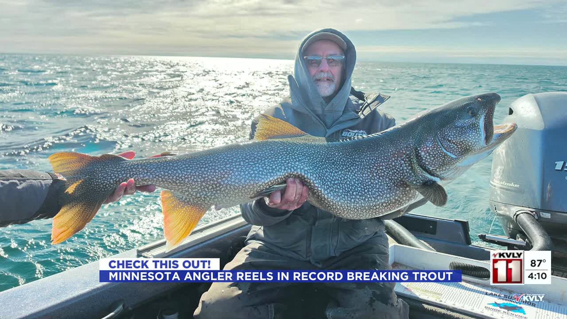 Minnesota angler reels in record breaking trout Minnesota angler reels in record breaking trout