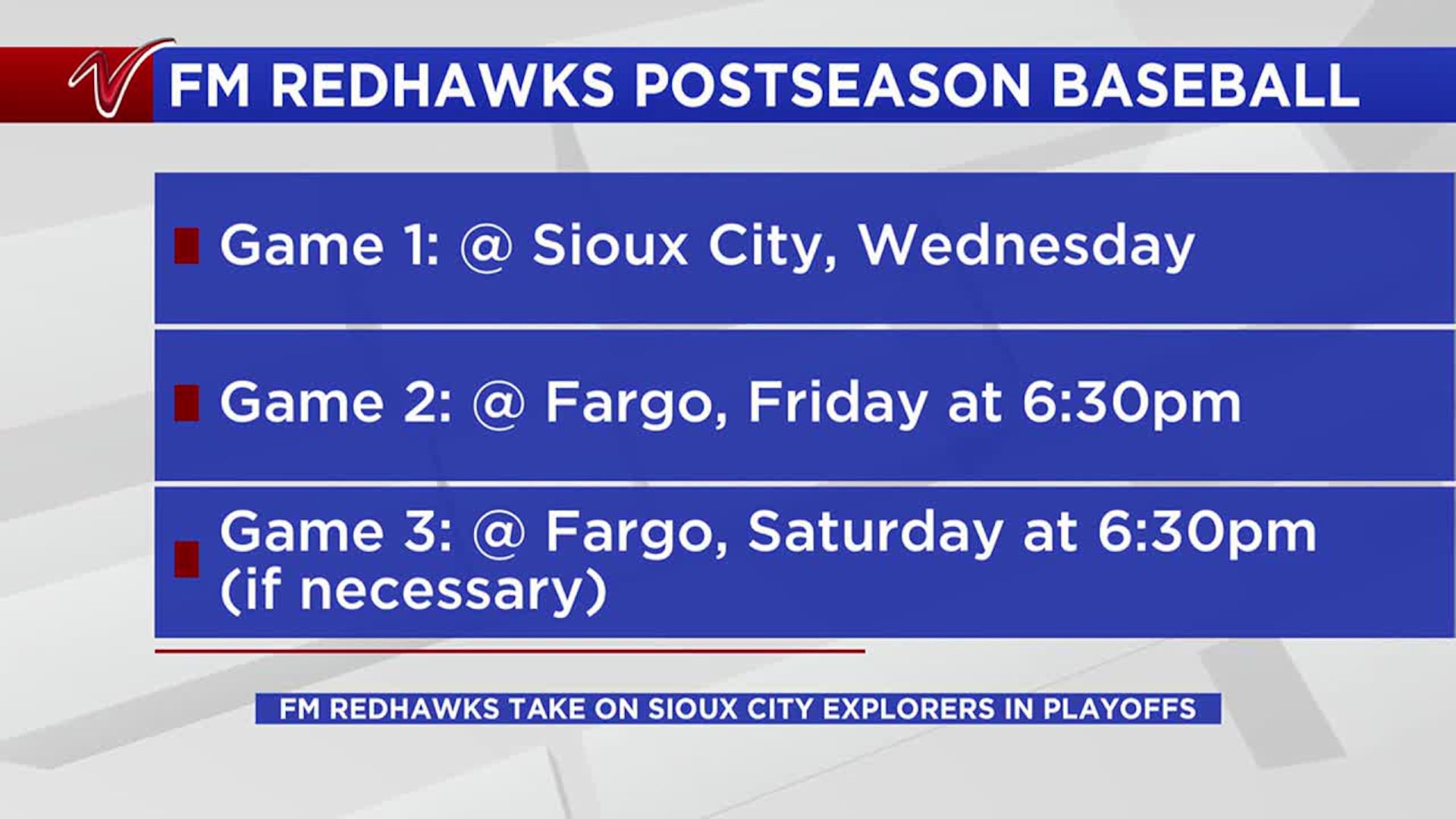 F-M Redhawks postseason schedule announced f-m-redhawks-postseason-schedule-announced